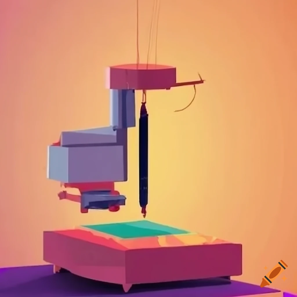 Simple machine similar to a seismograph on Craiyon