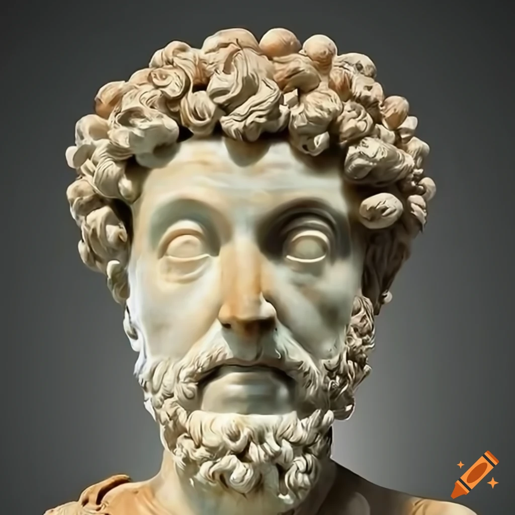 Stoic portrait of marcus aurelius in high definition 1:1 on Craiyon