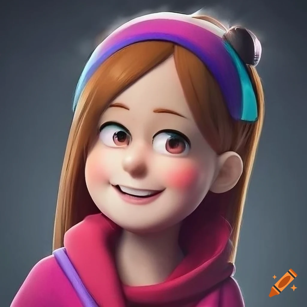 Portrait of mabel pines in highresolution on Craiyon