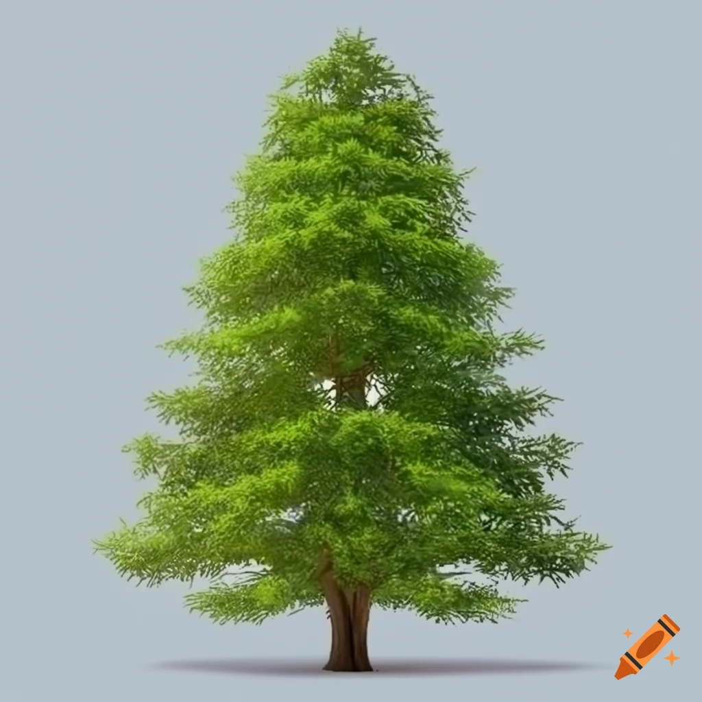 Tree sprite for 3d game on white background on Craiyon