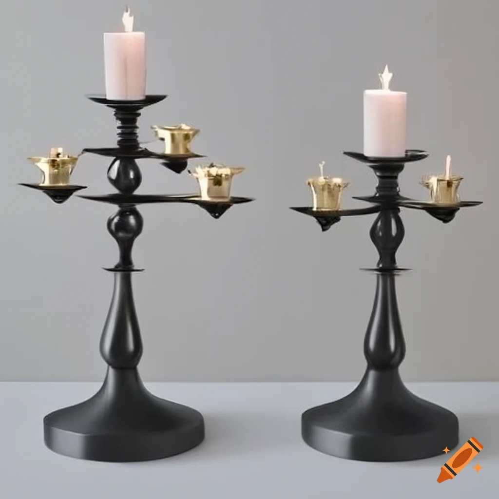 Modern tabletop candelabra on Craiyon