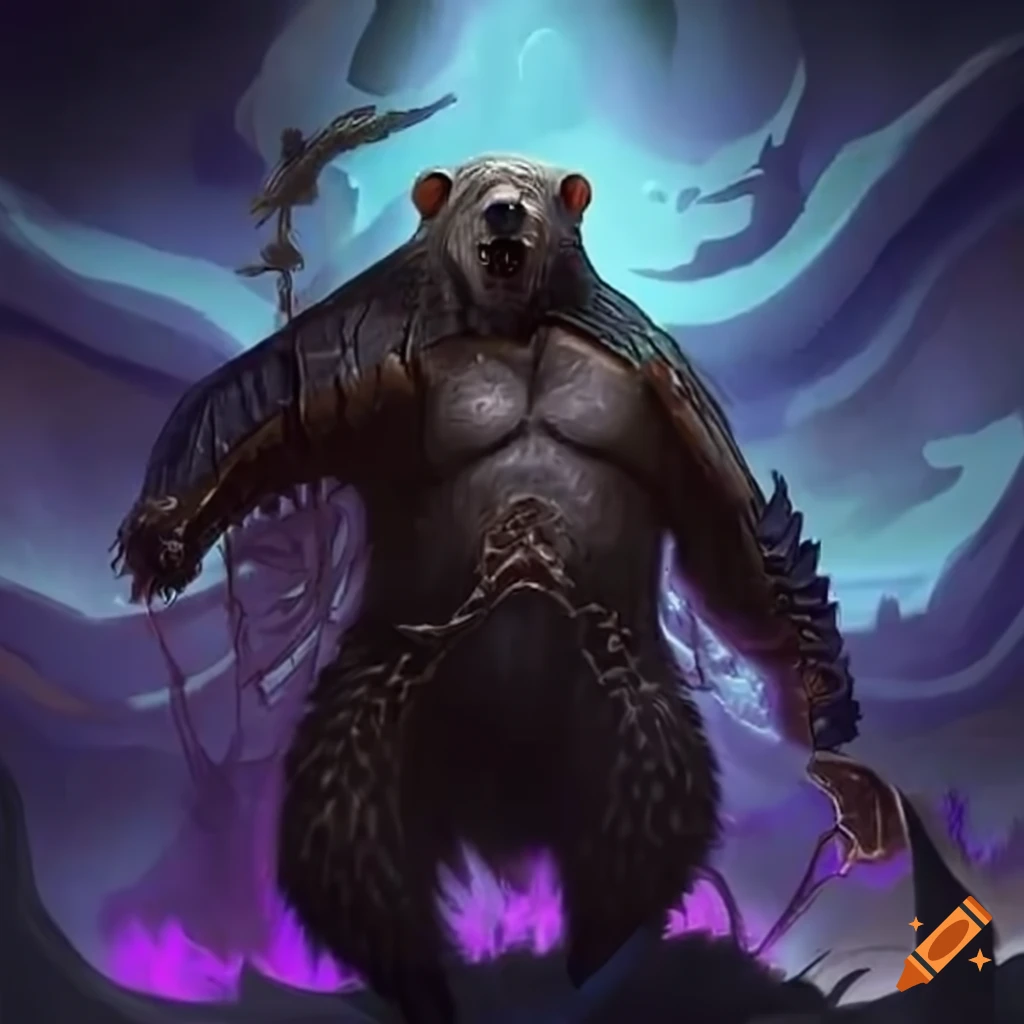 Valhir, the Thousand Pierced Bear - a titanic bear-like humanoid with ...