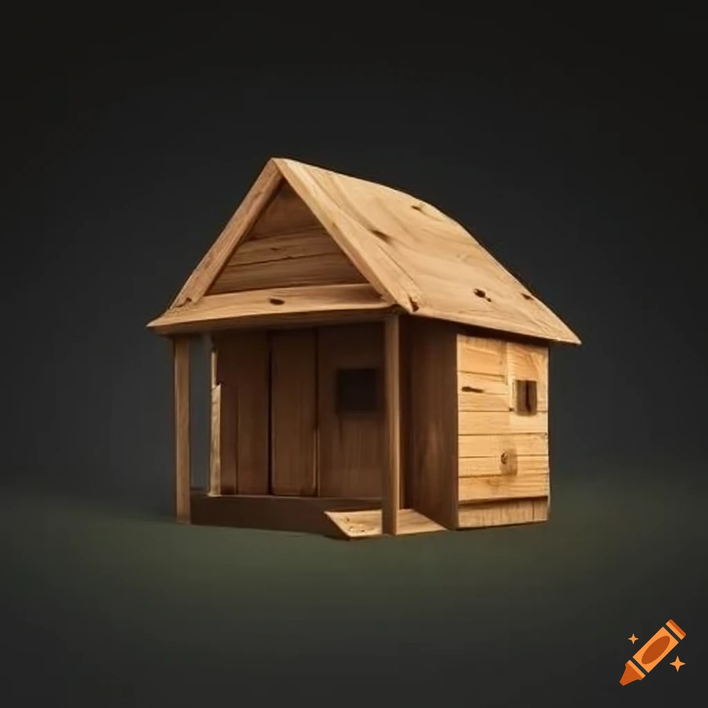 Wooden shack for game