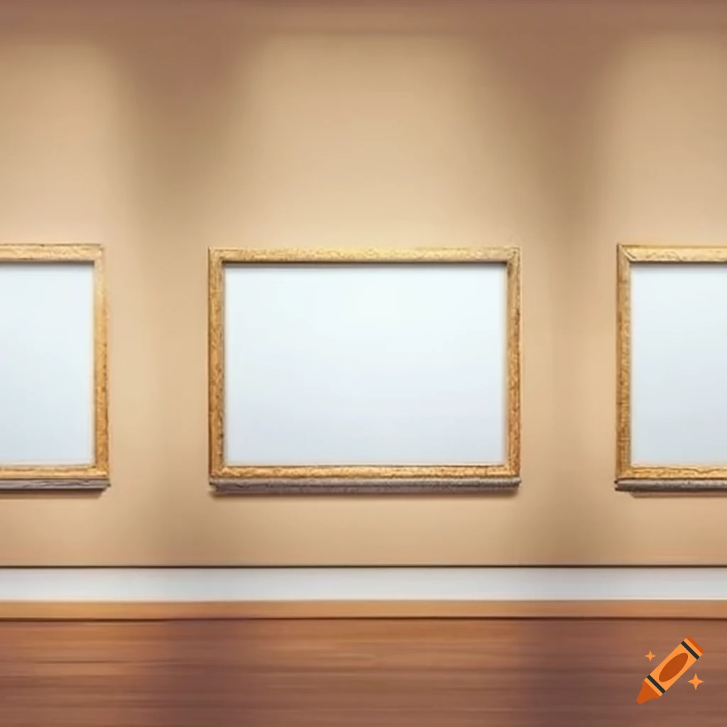 Elegant frame around a blank canvas on Craiyon