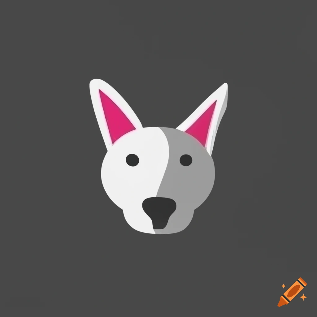 Minimalistic White Dog Logo With Pointy Ears On Craiyon minimalistic-white-dog-logo-with-pointy-ears-on-craiyon