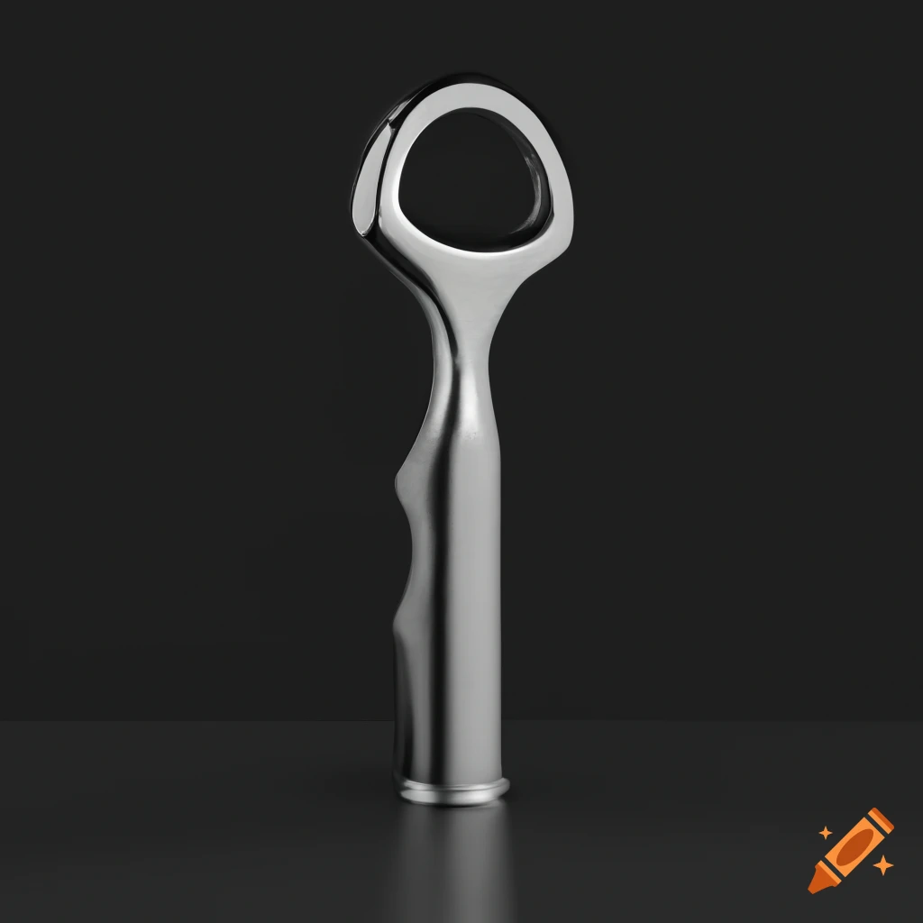 Silver grabber corkscrew game icon in 3D with studio lighting (side view)