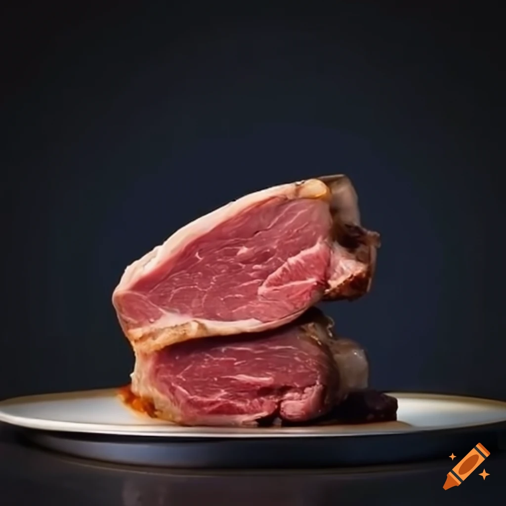 Premium australian beef meat served in a luxury hotel on Craiyon