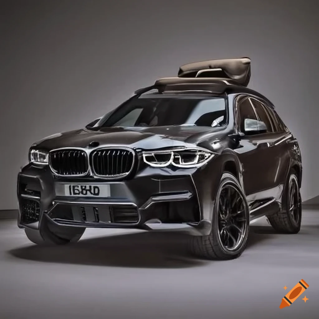Fighting car based on black BMW X5 F15 with white seats