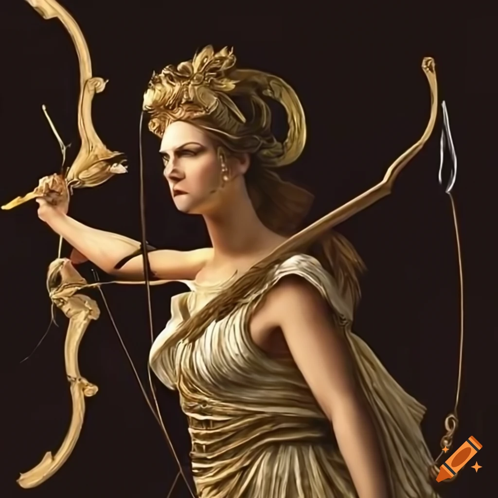 Stunning image of artemis, the goddess of archery on Craiyon