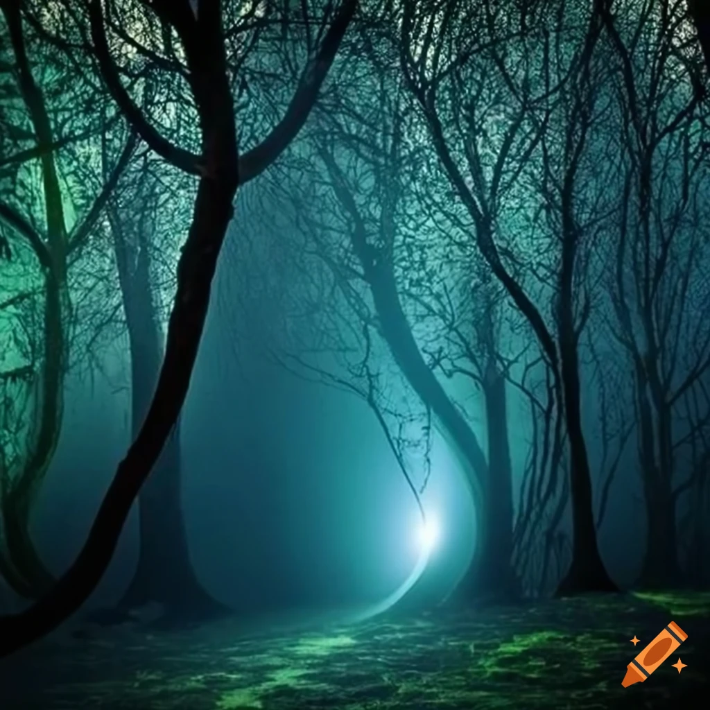 Enchanting illuminated micro photography environment with natural and