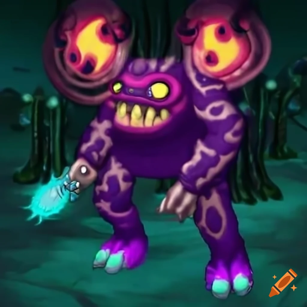 New my singing monsters monster with plasma, shadow, and poison ...