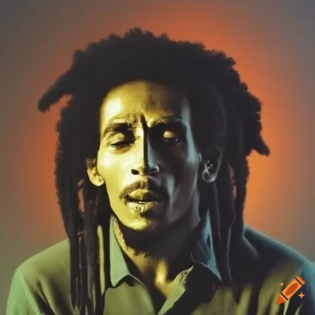 Bob Marley making a gesture