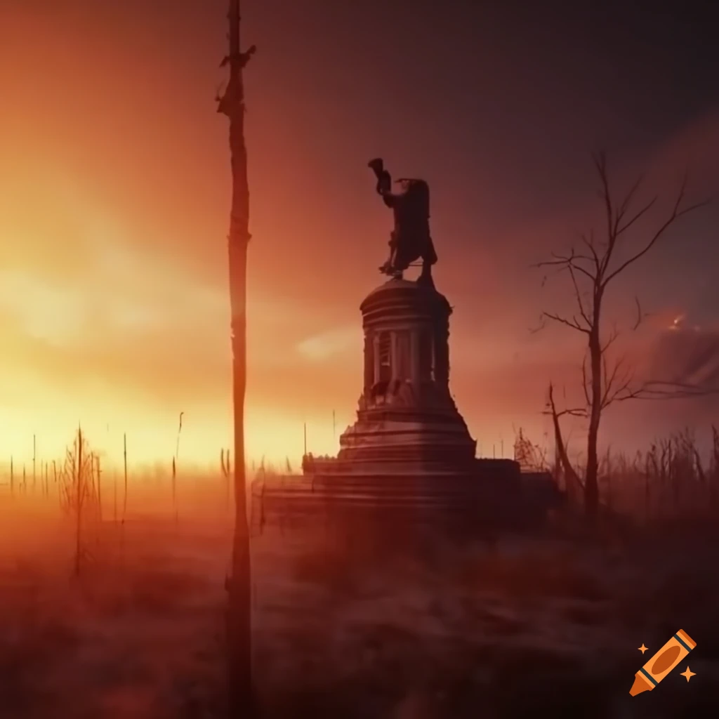 Sunrise on an abandoned battlefield