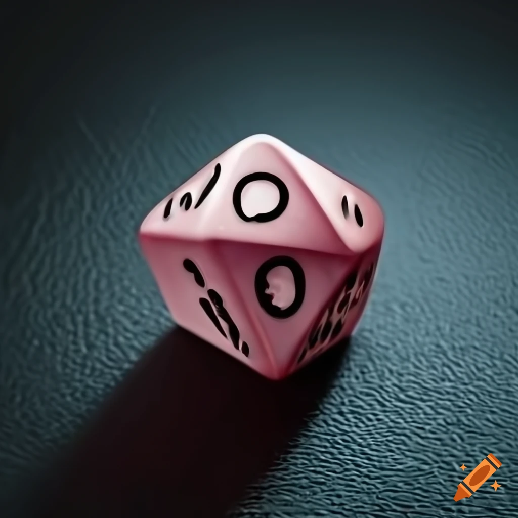Molten dice on a sharp background