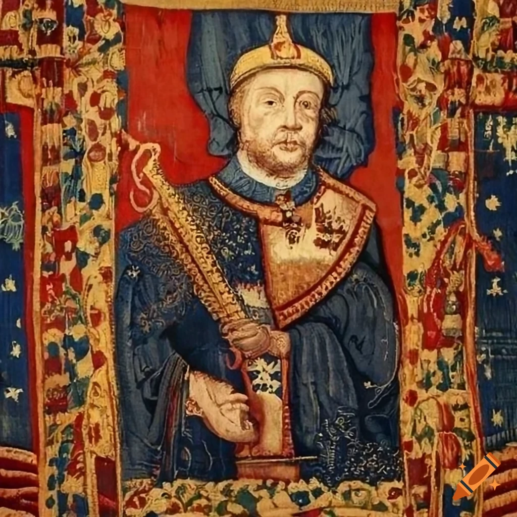 Medieval tapestry of feudal lord Luther Knightenburg