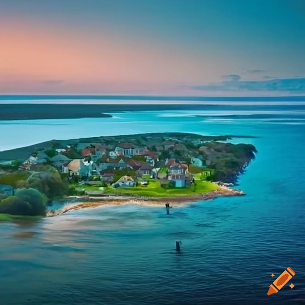 Havenbrook coastal town with sandy beaches and bustling fishermen