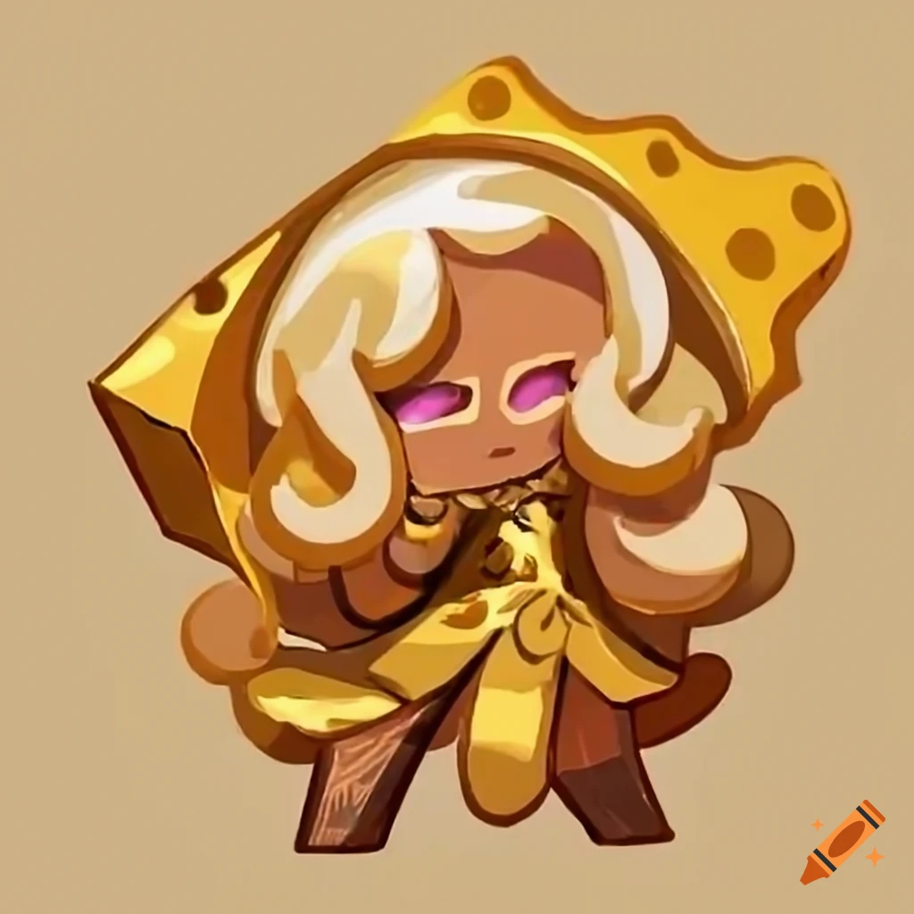 Golden cheese cookie on Craiyon