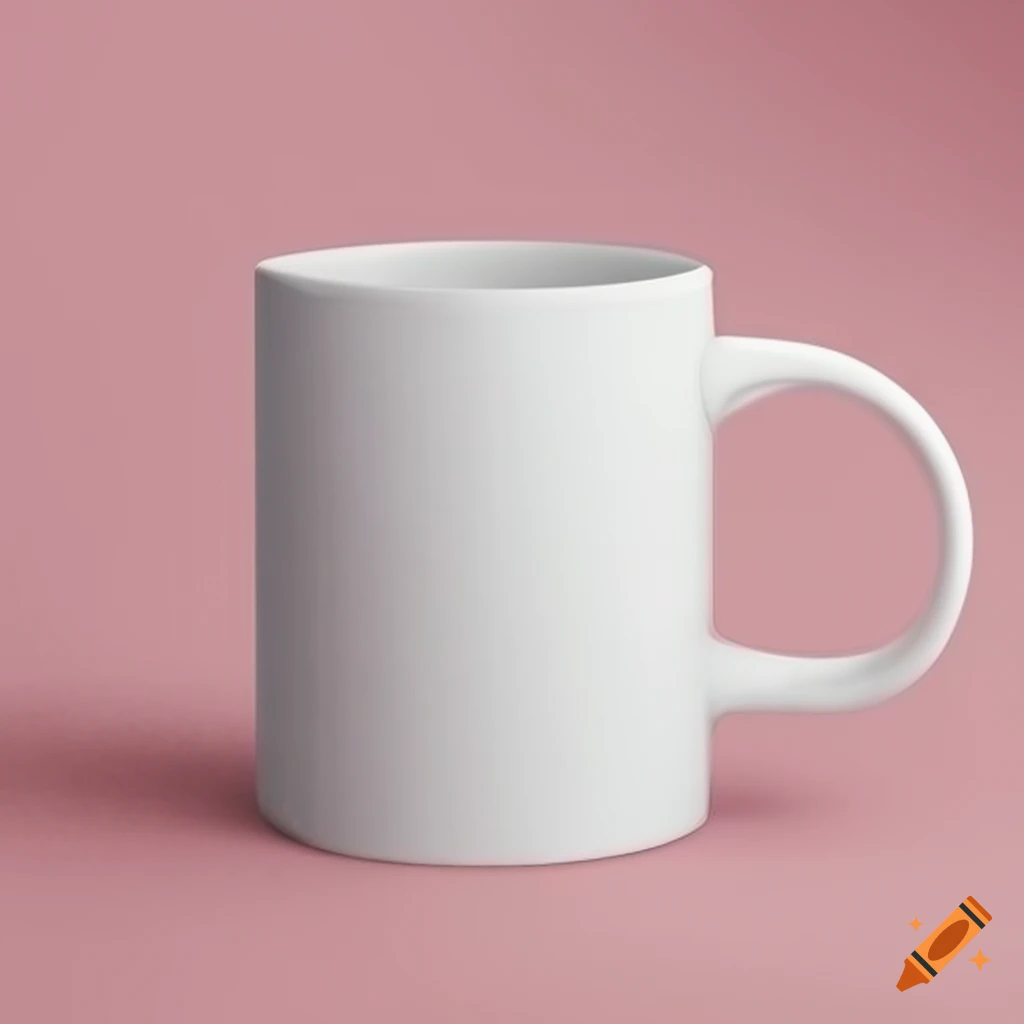 Mockup white mug for Valentine's Day