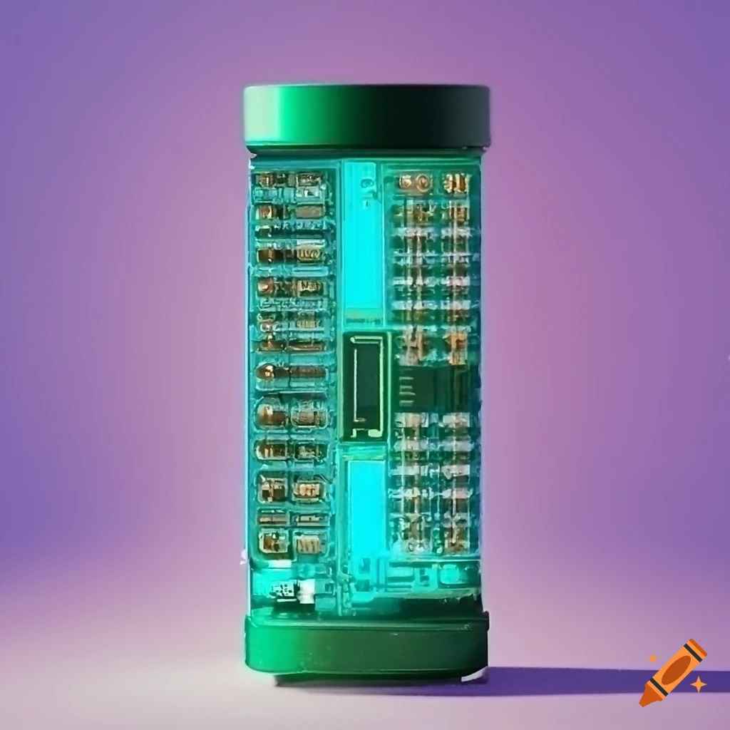 Cylindrical container for stacking pcbs with ramlike slots and single