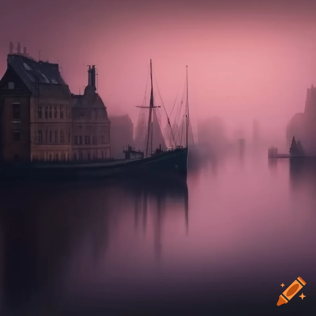 Victorian gloomy harbor
