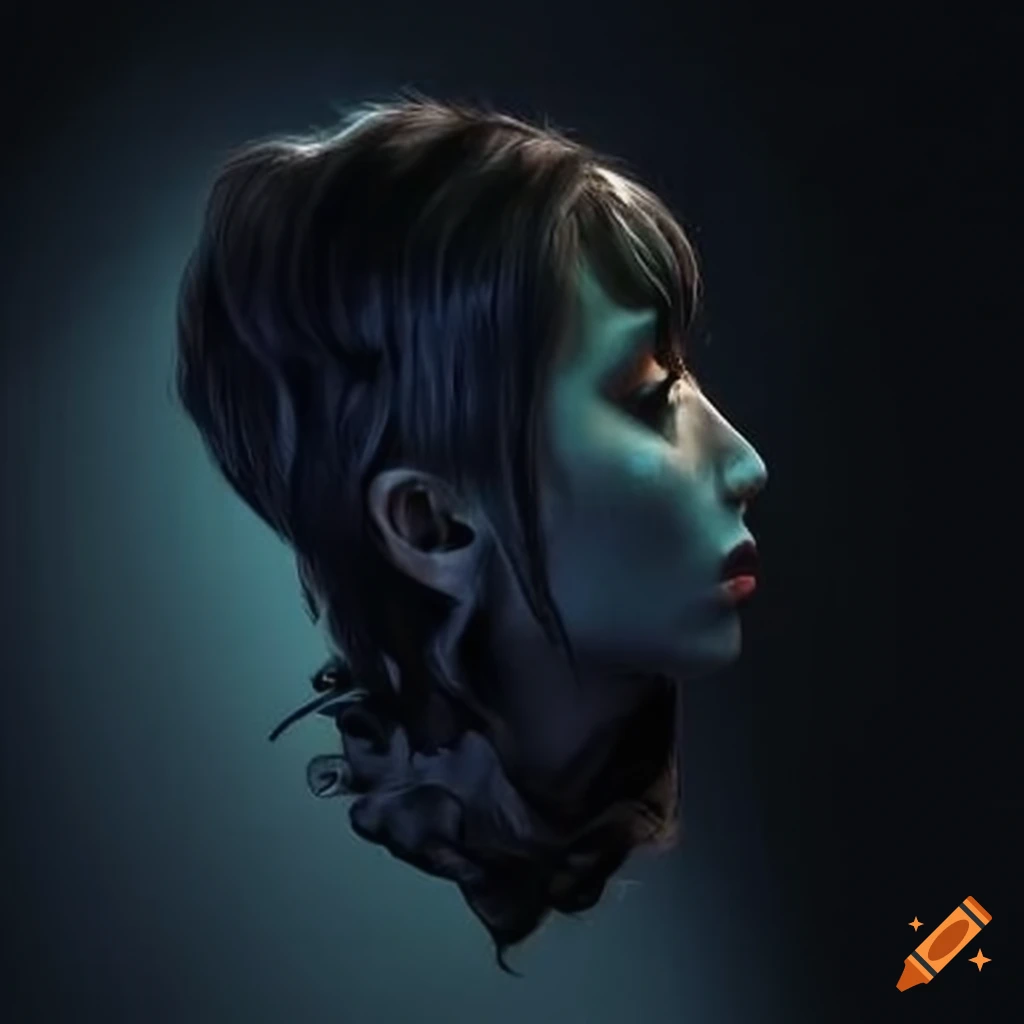 Abstract artistic representation of a ghostly figure in a simple line