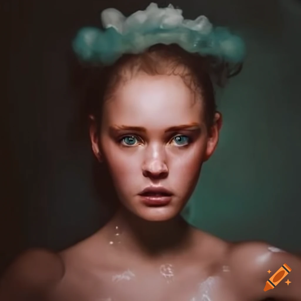 Person taking a bath