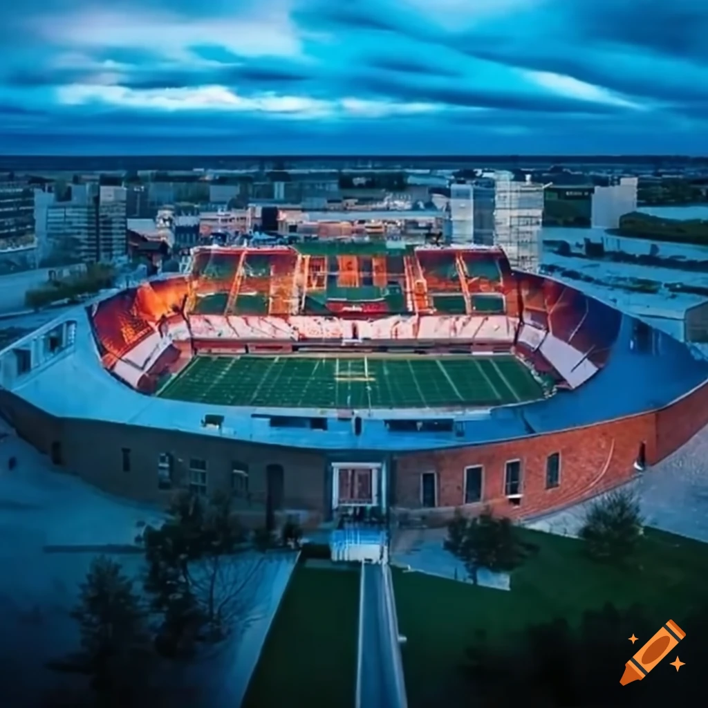 Football stadium in fargo, north dakota on Craiyon