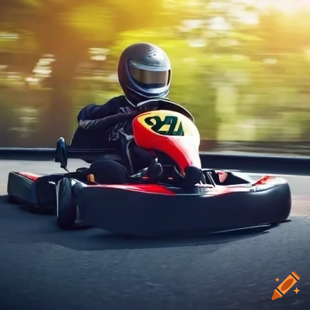 Go-karting on a racing track