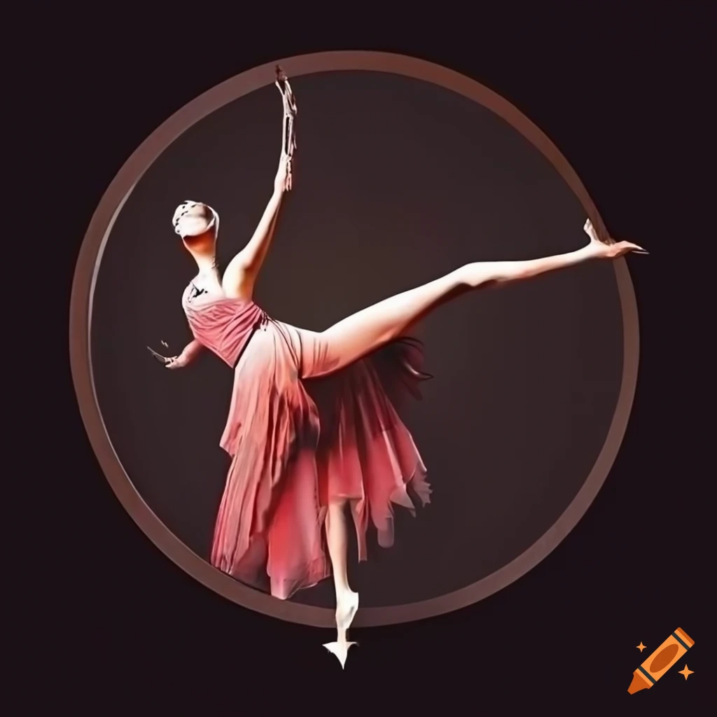 Contemporary circus show set design with dancer in large skirt and warm vintage lighting