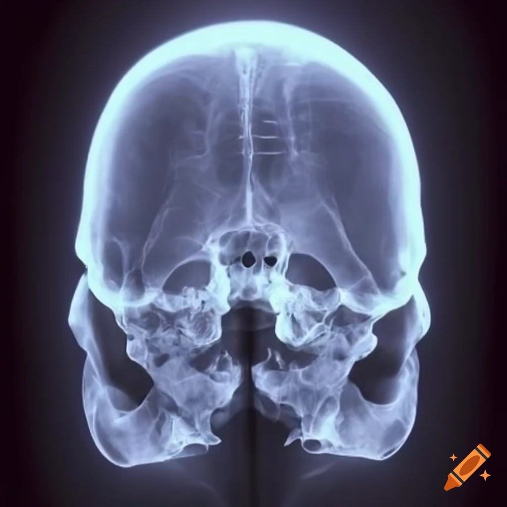 X-ray of skull and spine