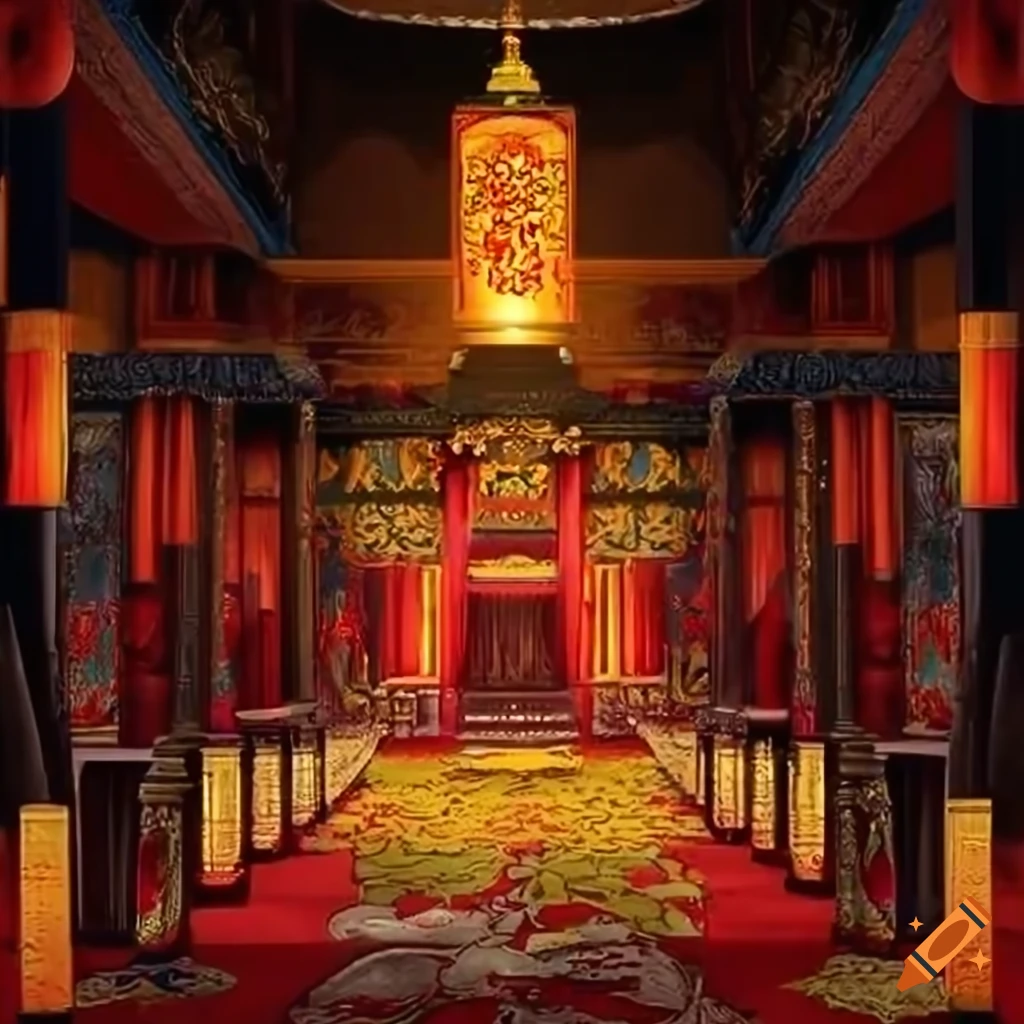 Heavenly chair for the jade emperor in the fantasy asian emperor's