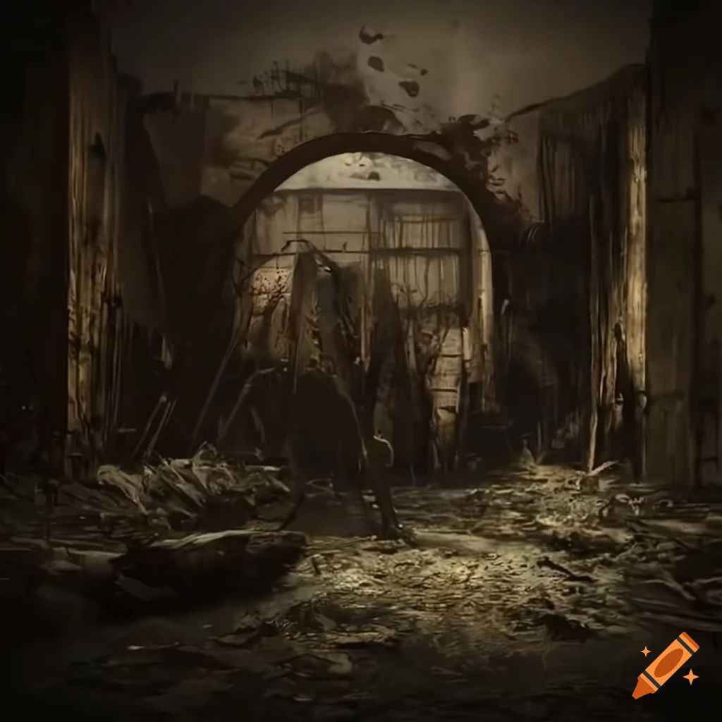 Desolate post-apocalyptic world