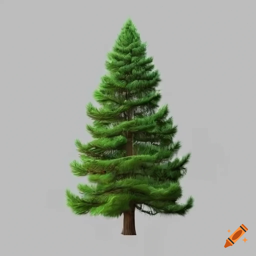 Realistic large pine tree sprite for 3d game with transparent ...
