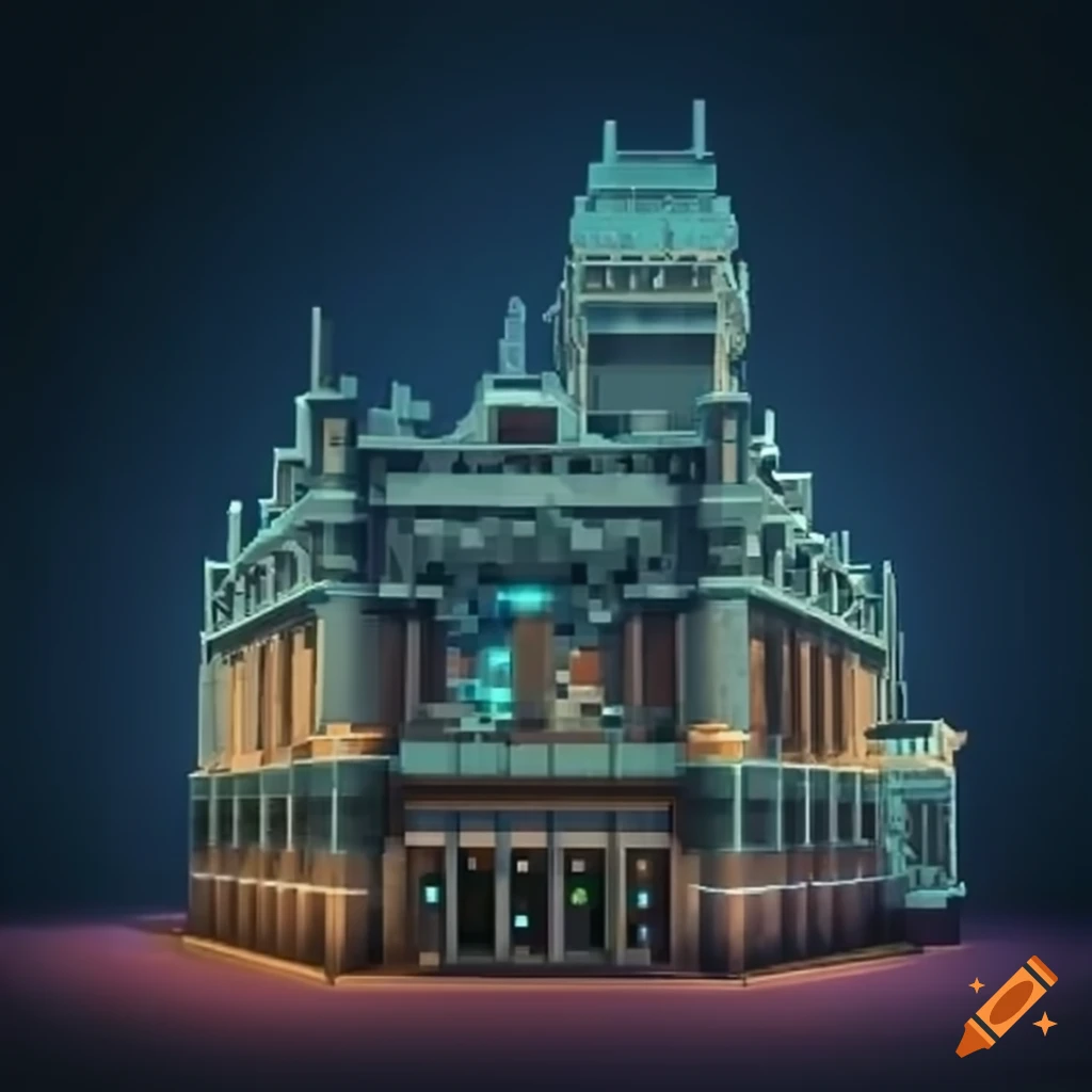 Minecraft museum of technology on Craiyon