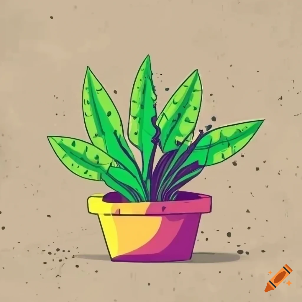 Cute potted plant on concrete deck behind san francisco apartment on