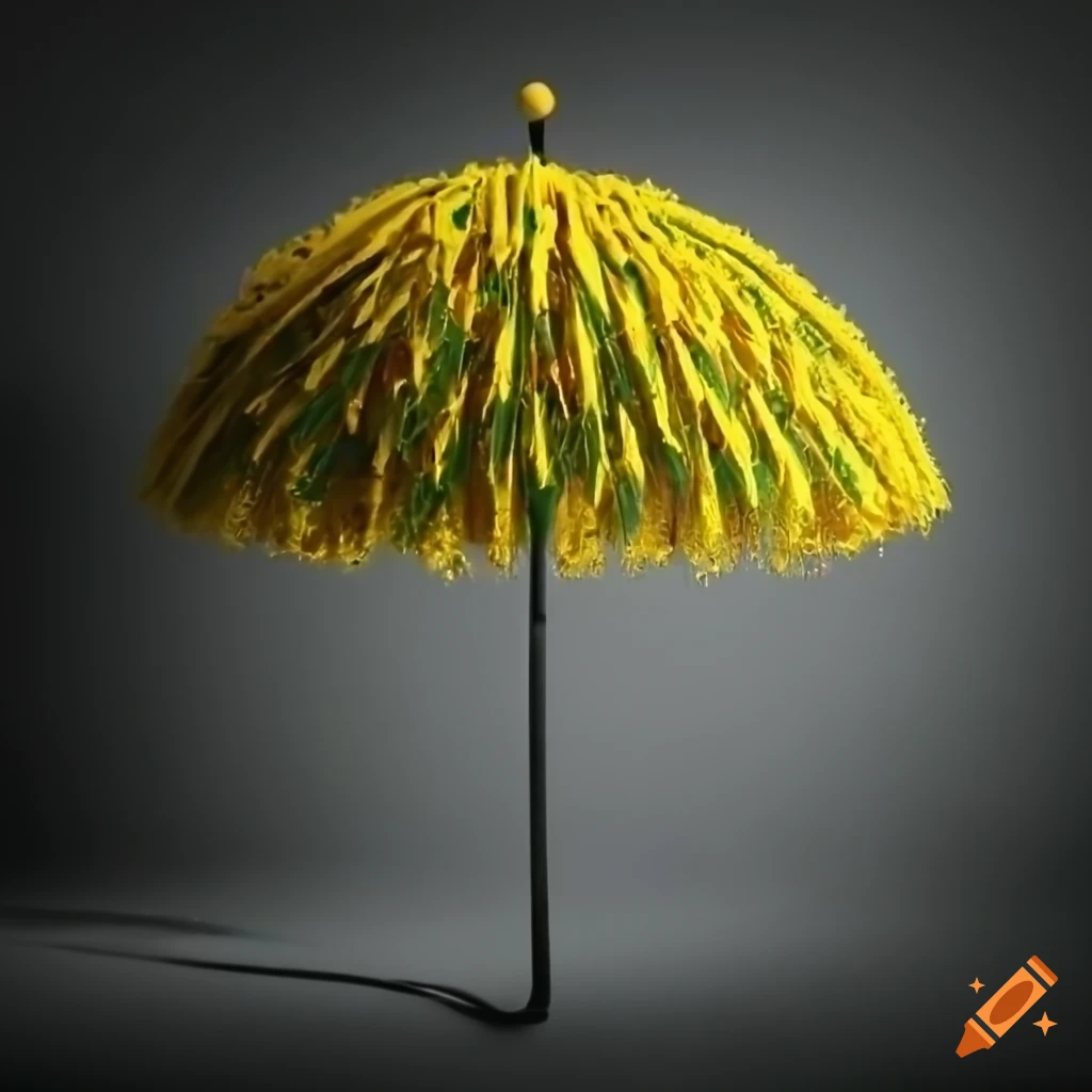 Mimosa leaf umbrella not in bloom on Craiyon