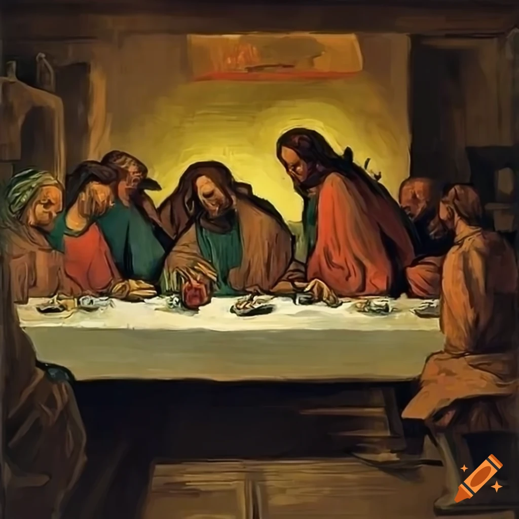 The Last Supper Painting By Van Gogh On Craiyon