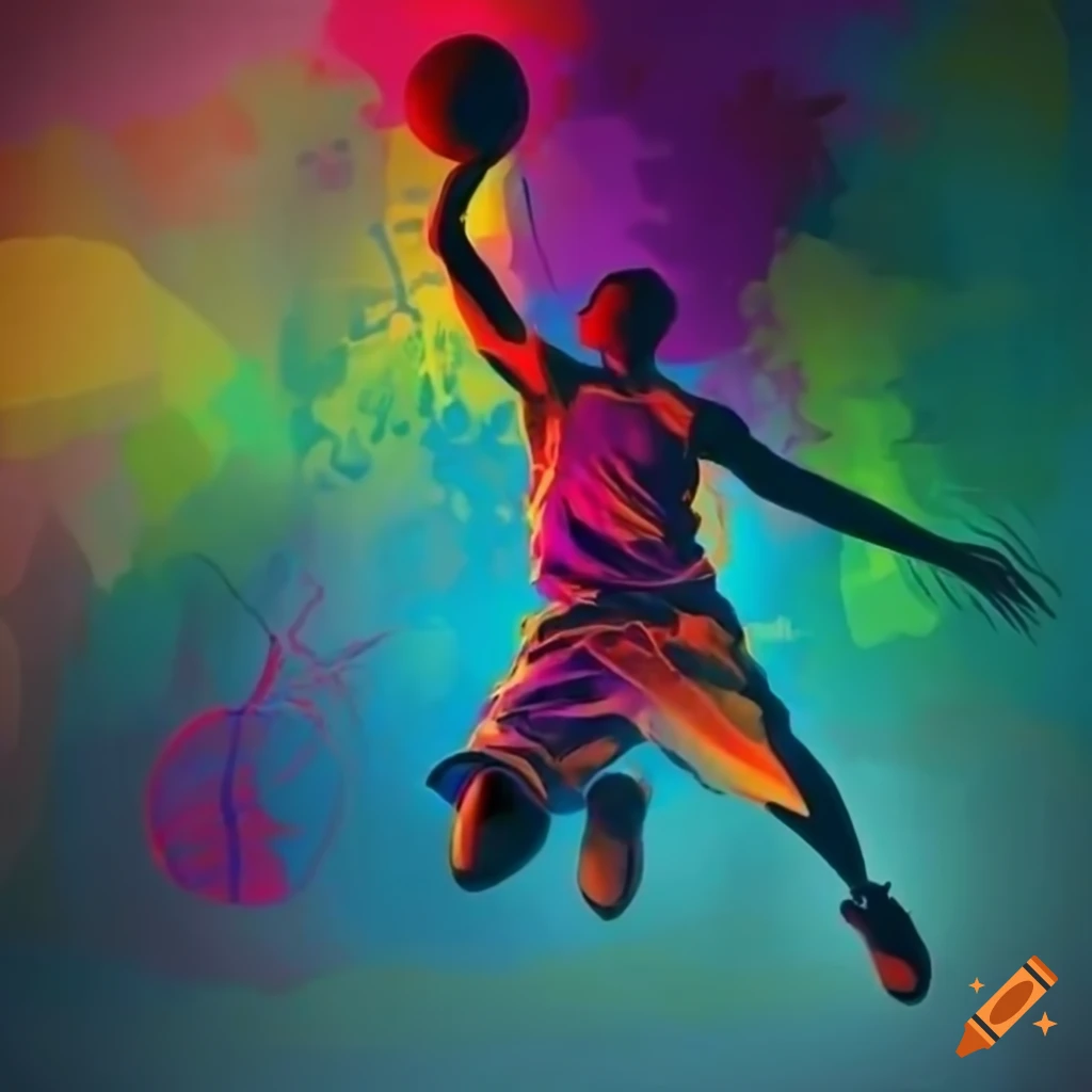 colorful-abstract-basketball-game-player-on-craiyon