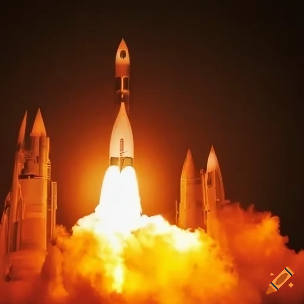 Beautiful space rocket representing missile technology