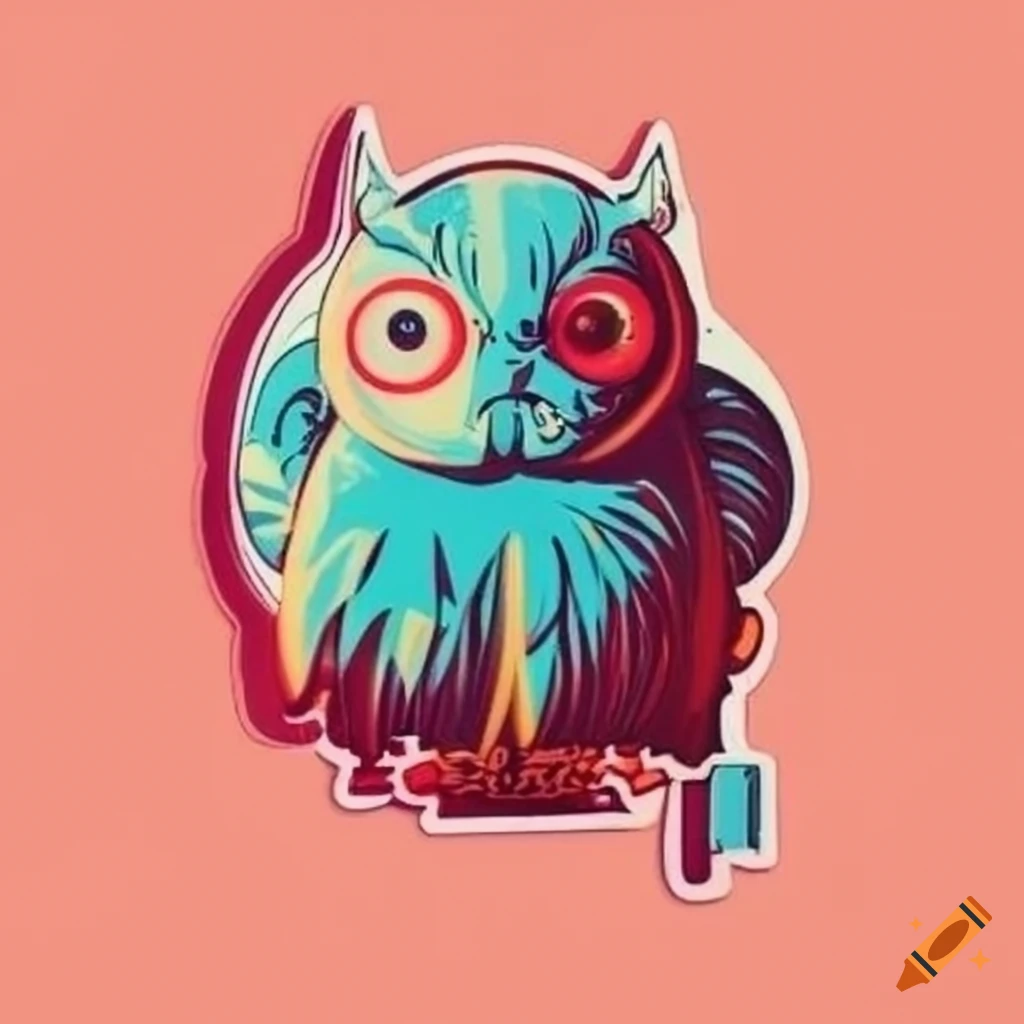 Cool retro japanese design sticker on Craiyon