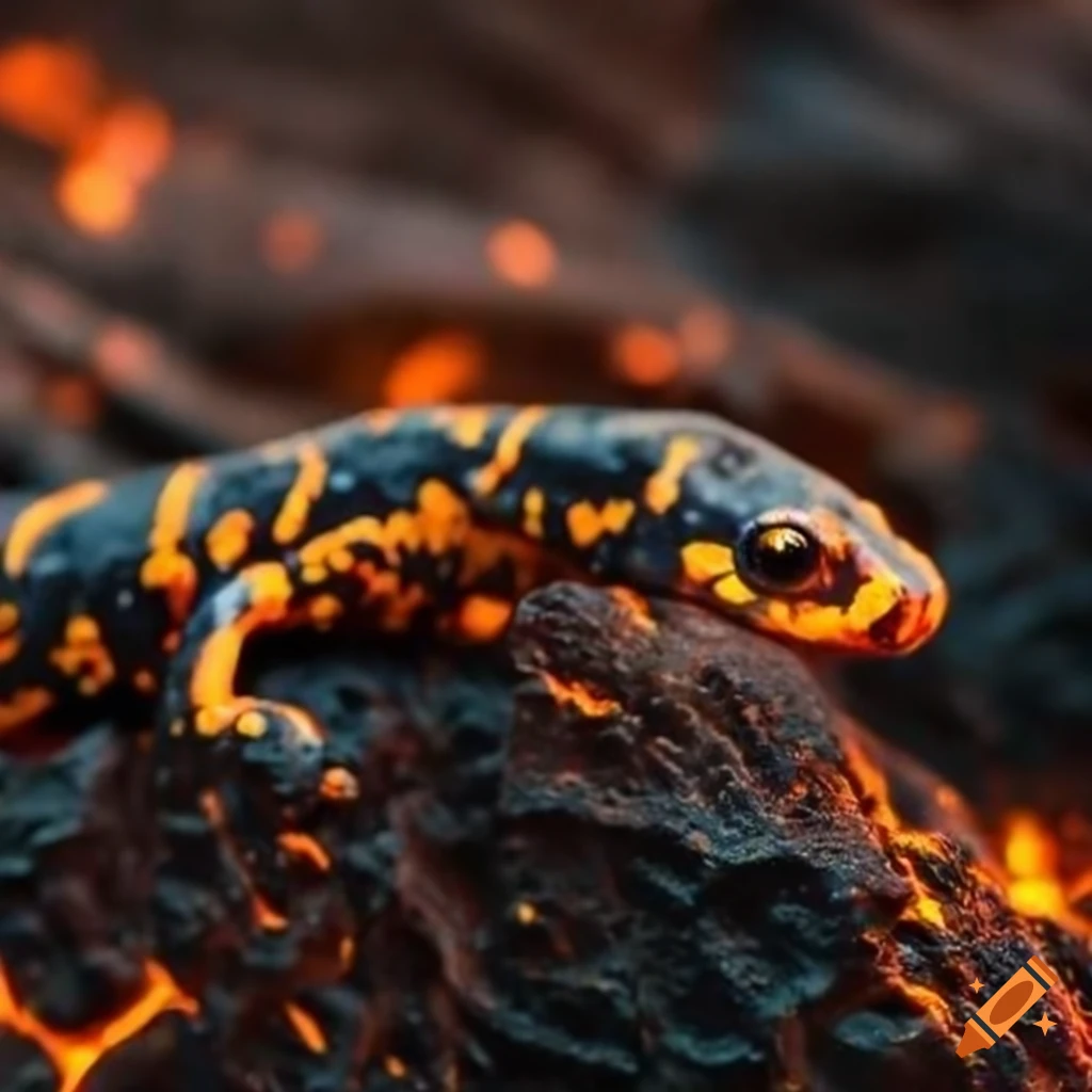 Ash colored lava salamander