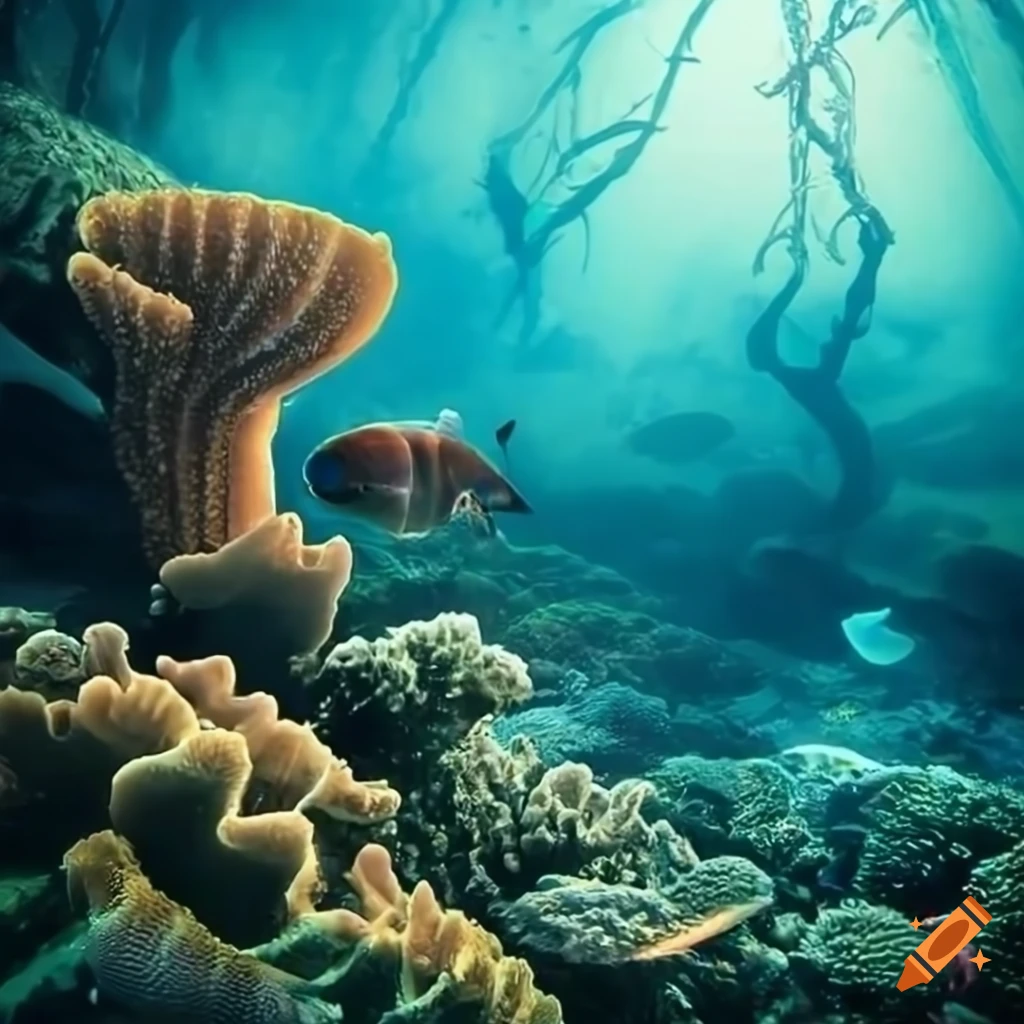 Enchanted underwater realm: dive into a hidden saltwater lake within a
