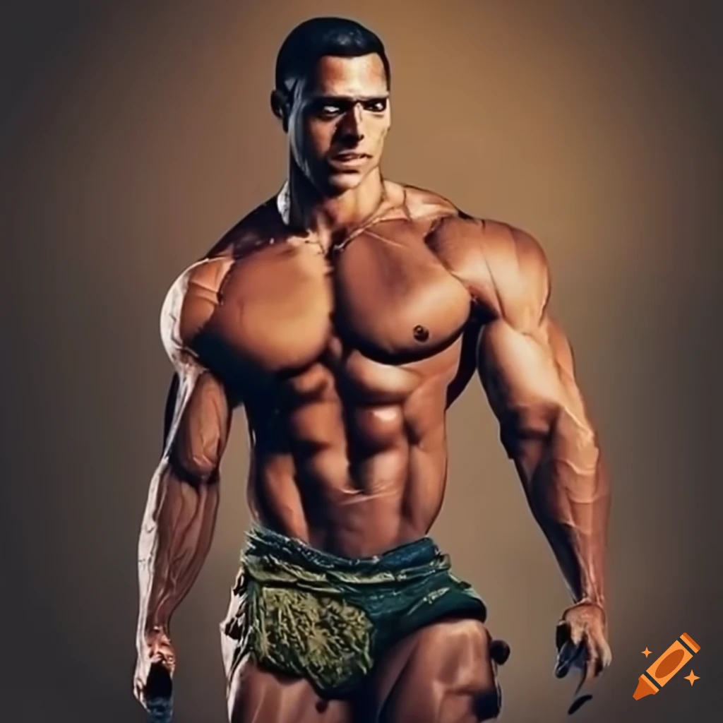 Impressive muscular eagle with leopard spots and tiger stripes