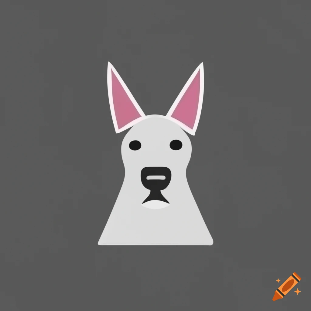 Minimalistic White Dog Logo With Pointy Ears On Craiyon minimalistic-white-dog-logo-with-pointy-ears-on-craiyon