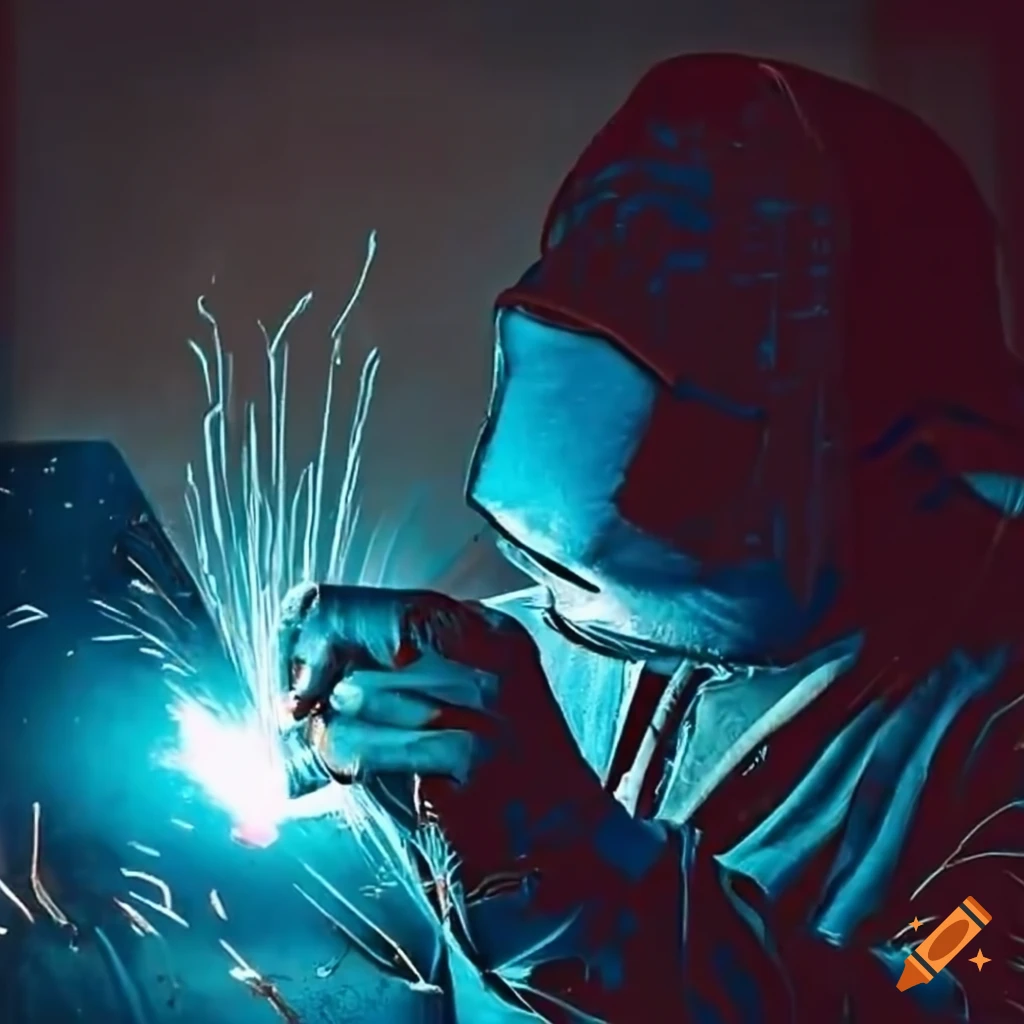Man welding the word "January" in a shop