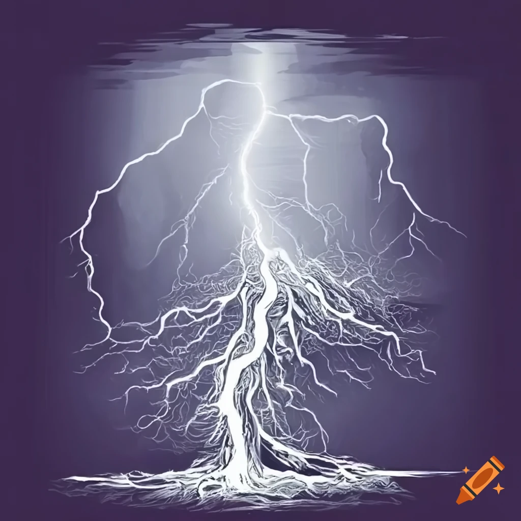 Tree Struck By Lightning On Craiyon 