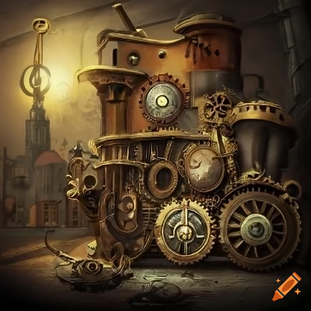 Steampunk artwork on Craiyon
