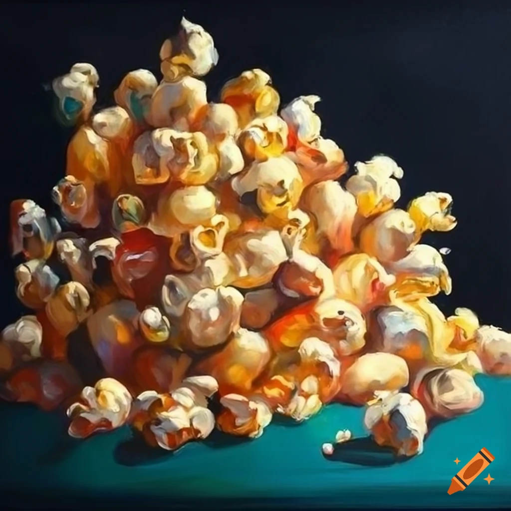 Oil paintings of popcorn