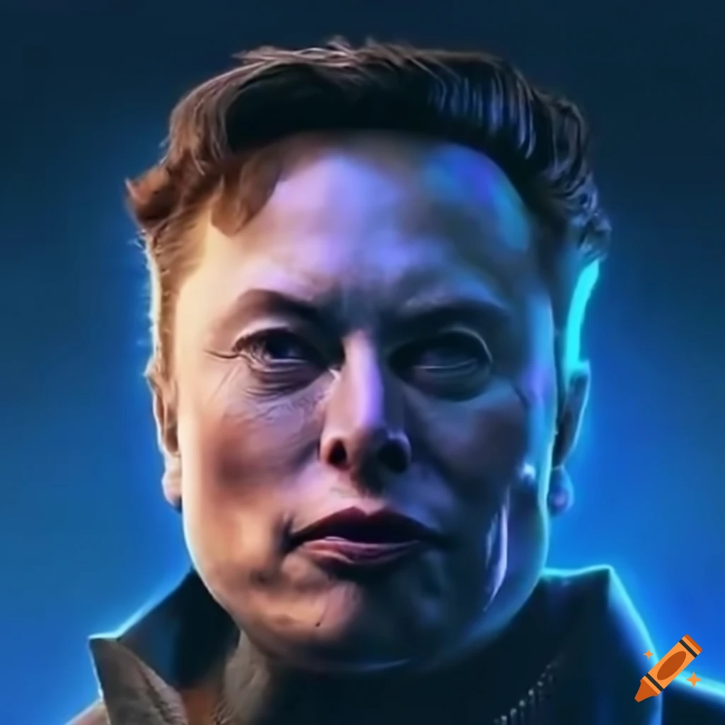 Elon musk creating the artificial intelligence named grok on Craiyon