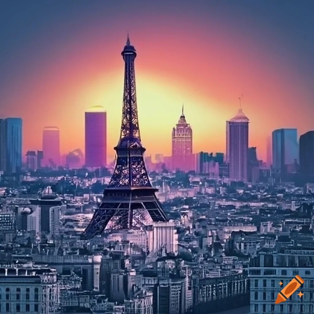 Paris city background on Craiyon